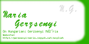 maria gerzsenyi business card